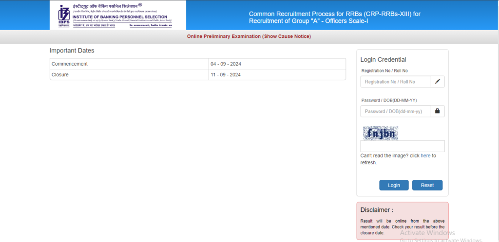 IBPS RRB PO Prelims Result 2024