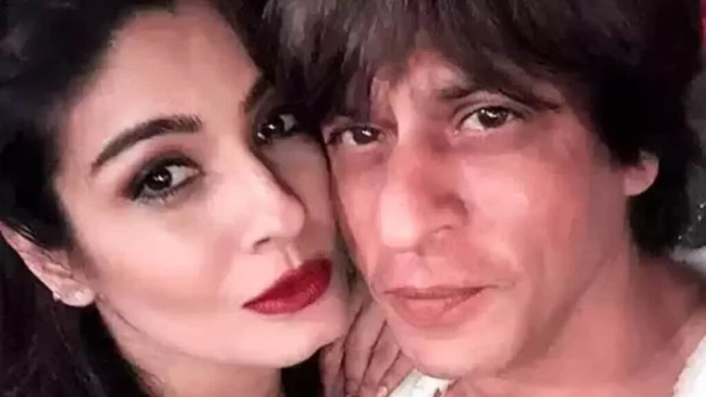 Raveena Tandon and Shah Rukh Khan